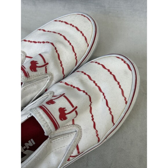 In-N-Out Burger Slip On Canvas Shoes Mens US 7 UK 6 White and Red Palm Trees - Picture 11 of 16
